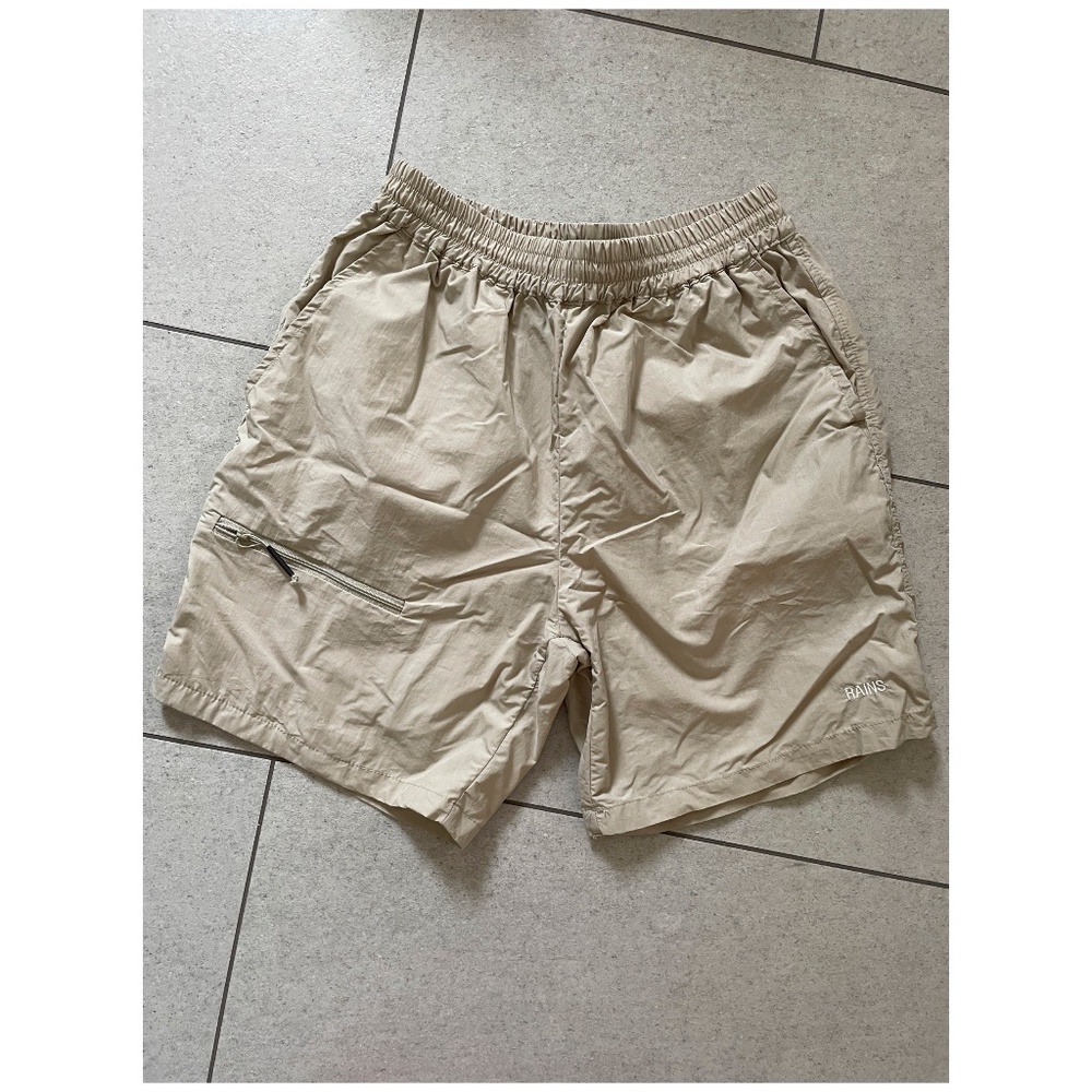 RAINS Gray Cotton Taffeta Shorts